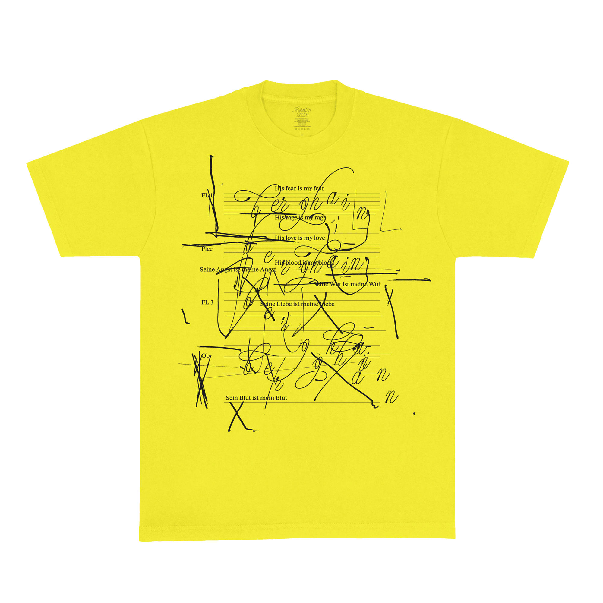 Music Notes Yellow Tee