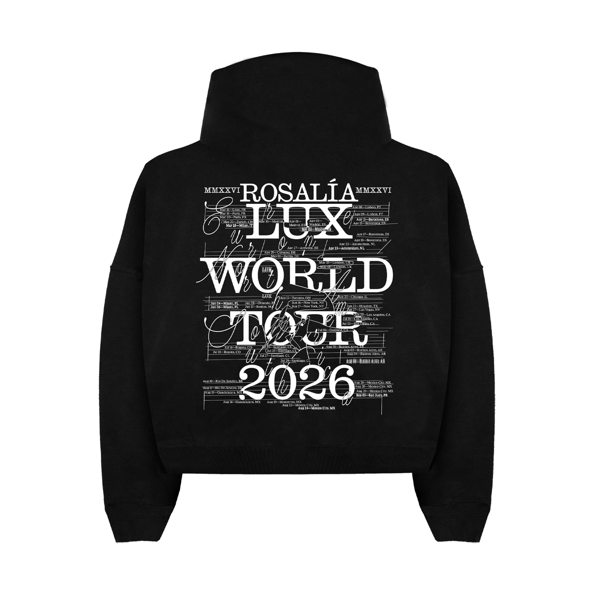 Lux World Tour Sheet Music Zip Hoodie