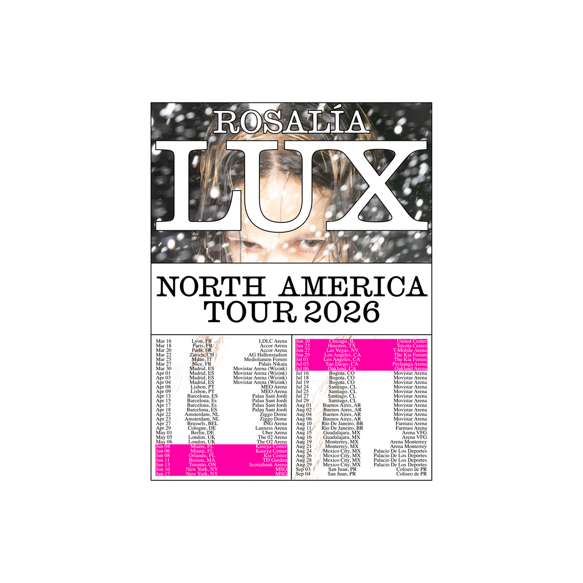LUX North America Tour Poster